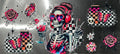 #167 FLORAL BUTTERFLY SKELE