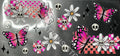 #175 BUTTERFLY/SKULLS