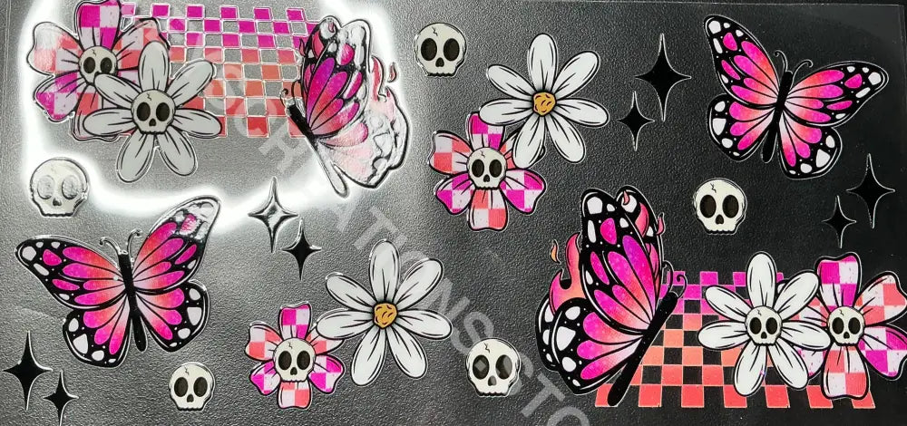 #175 BUTTERFLY/SKULLS