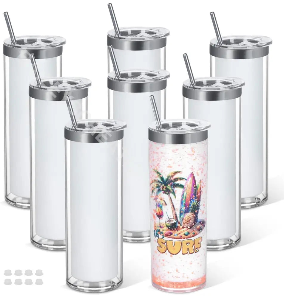 20 oz Stainless Snowglobe Cups